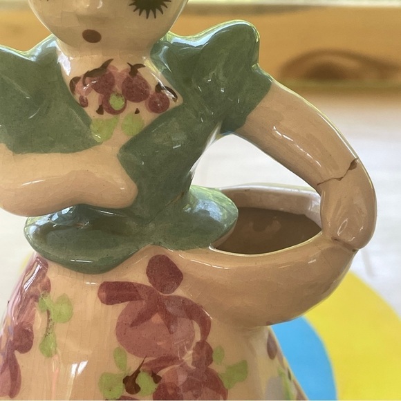 Vintage 1940s Ceramic Vase - Man & Woman Couple Pair - Delee Art - Picture 5 of 6